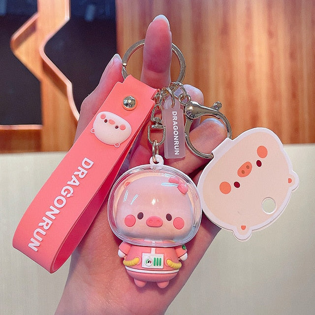 Astro Pig Keychain