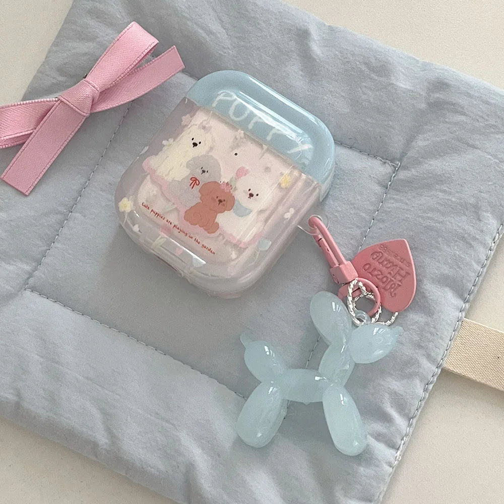 Pastel Puppies AirPods Case