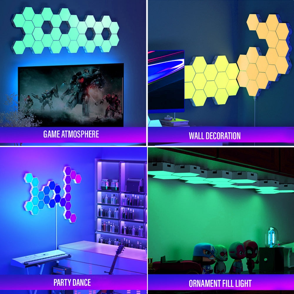 RGB Bluetooth LED Hexagon Lights