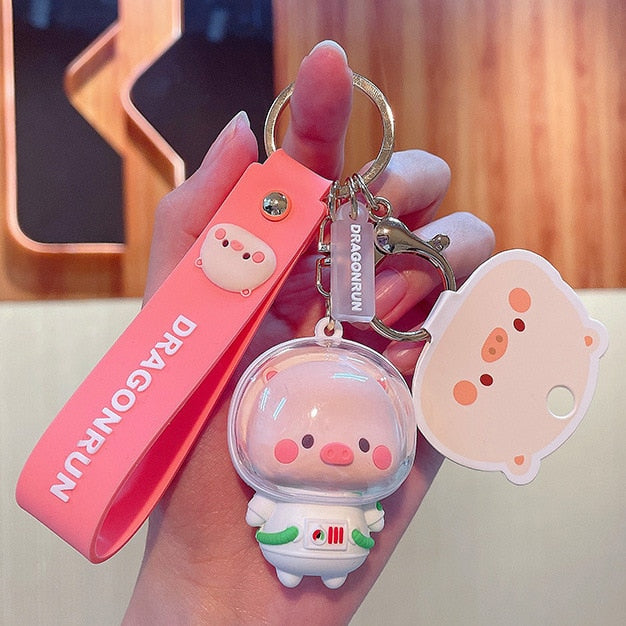 Astro Pig Keychain