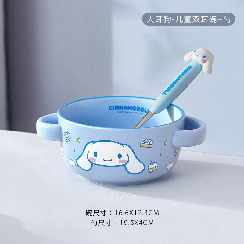 Kawaii Sanrio Ceramics Bowl with Spoon