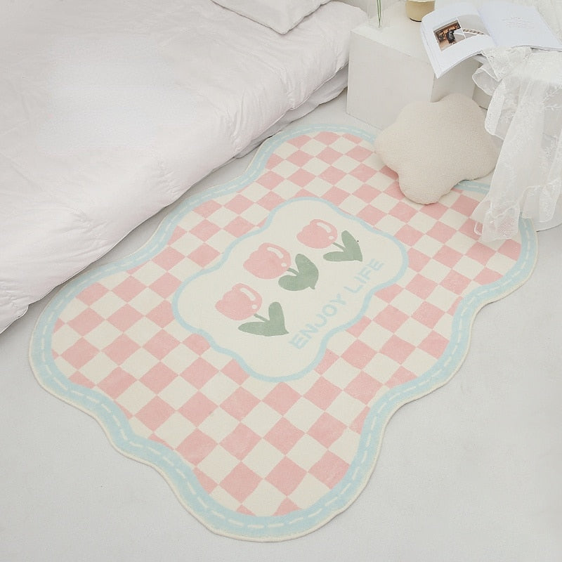 Pastel Tulips Floor Rug