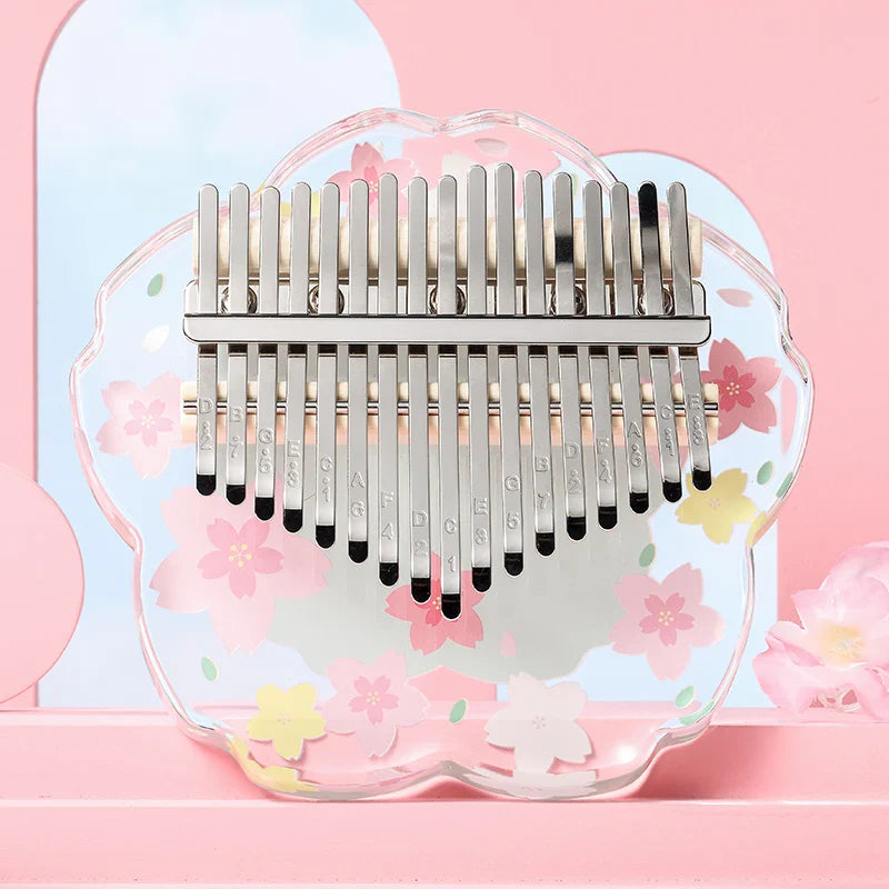 Clear Sakura Shaped Kalimba