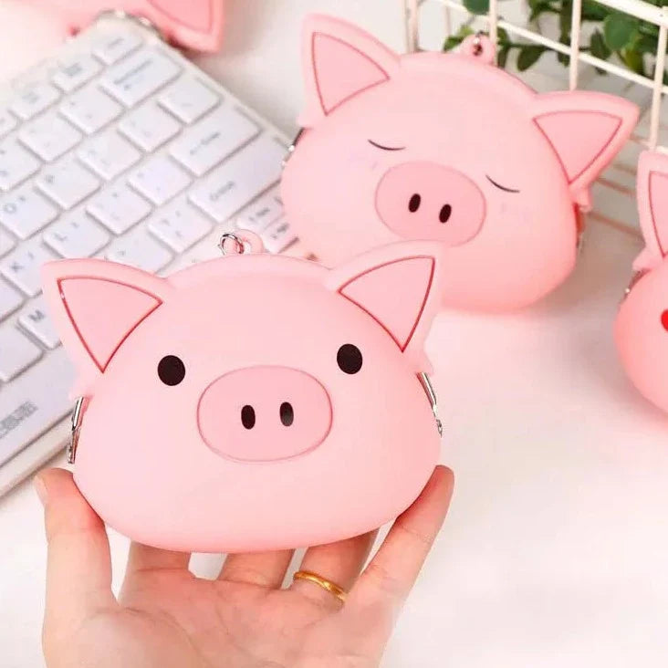 Pink Pig Silicone Coin Purse