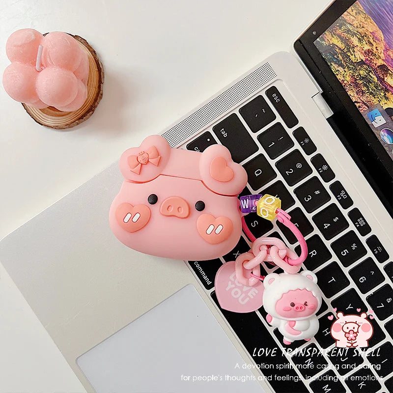 Cute Pig AirPods Case