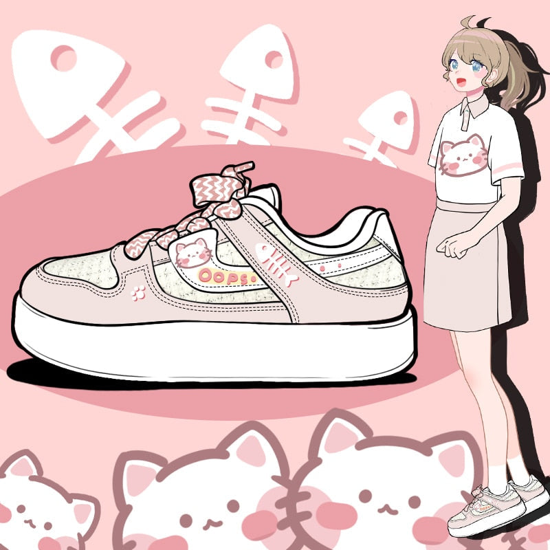 Neko Fish Bone Sneakers