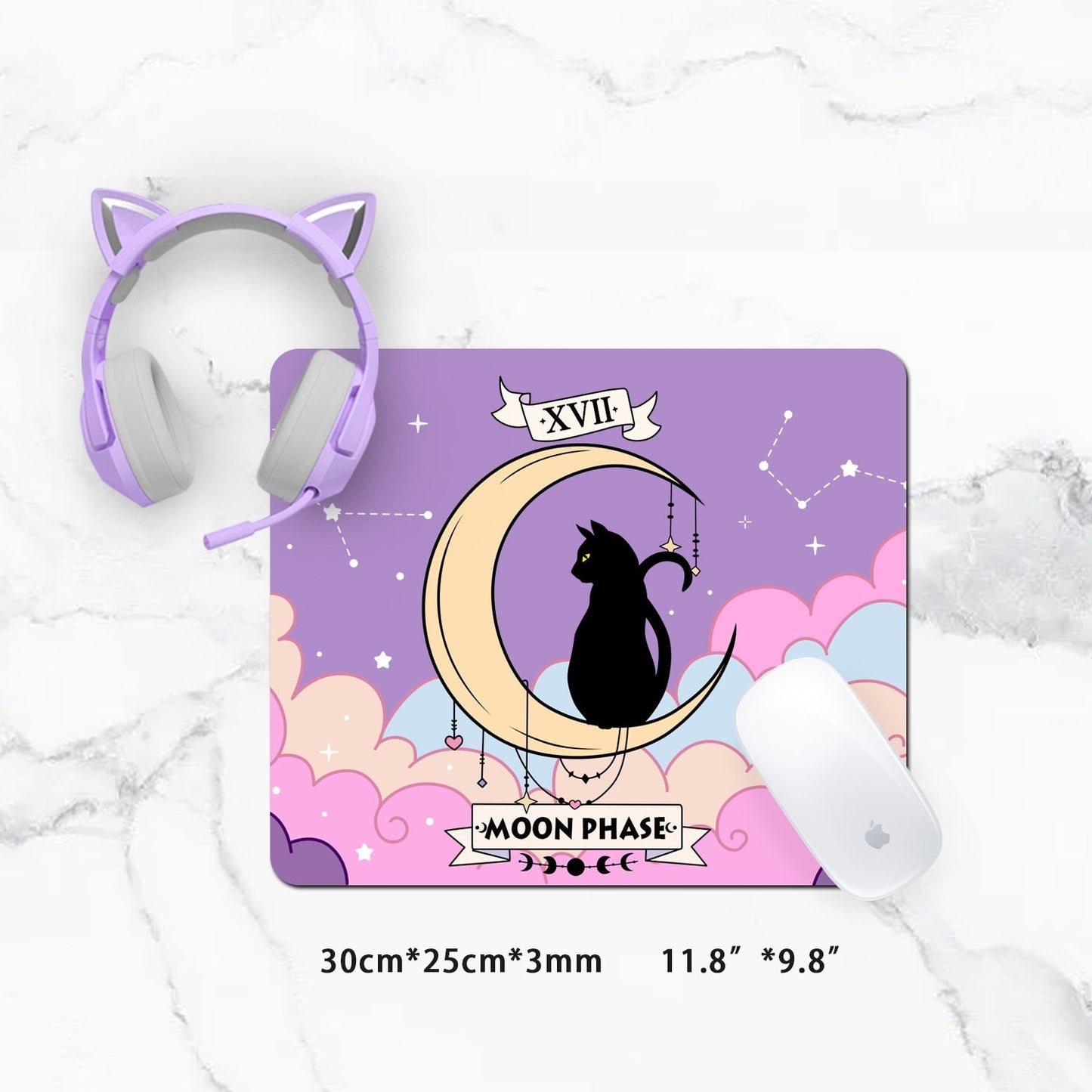 Moon Cat Desk Pad