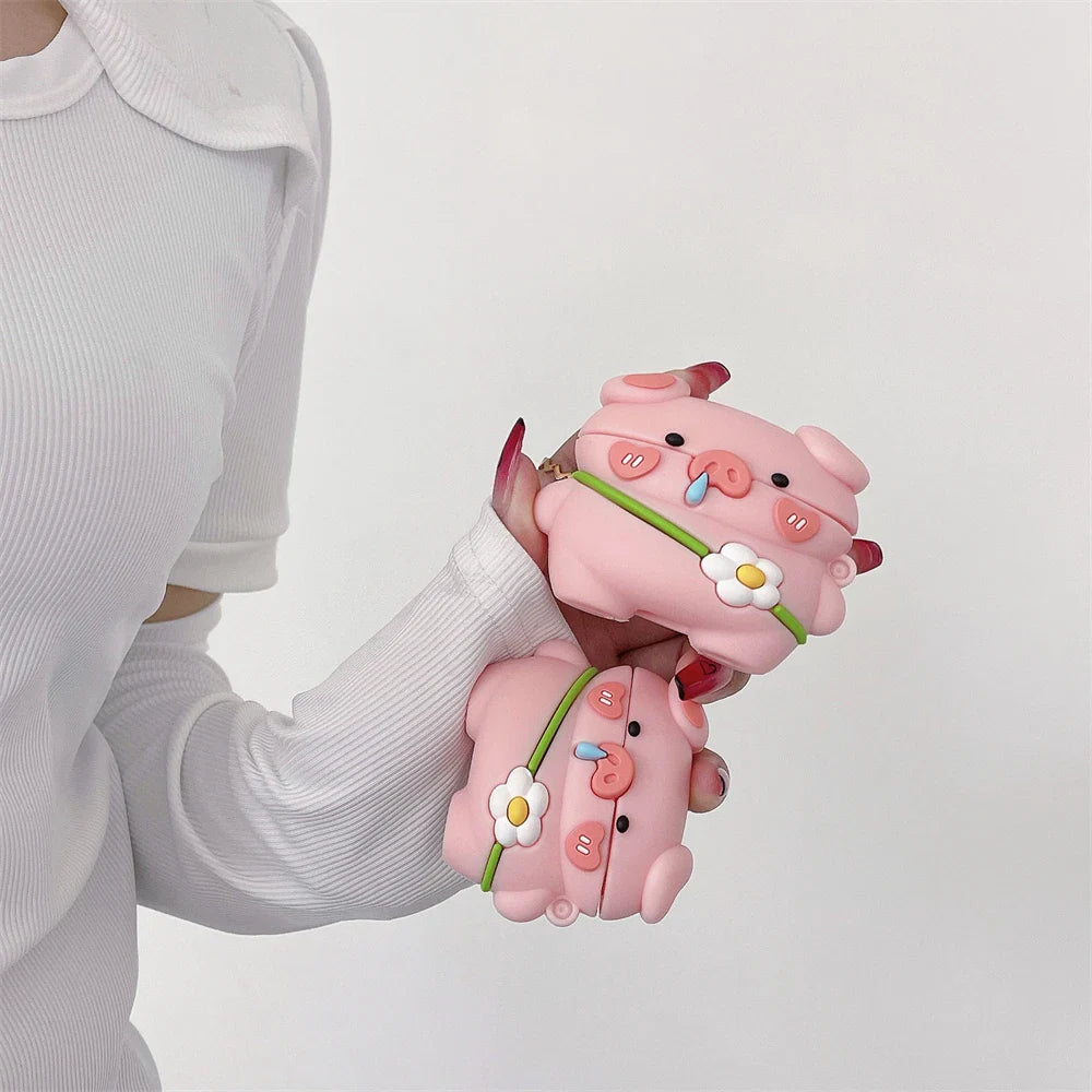 Daisy Pig AirPods Case