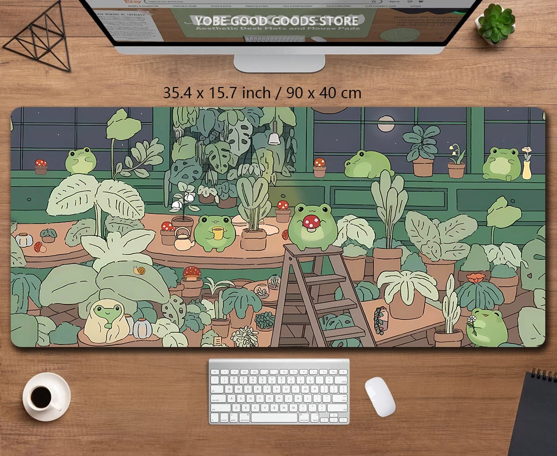 Cute Frogs Desk Pad