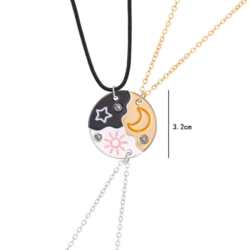 Moon, Sun, Star Friendship Necklaces