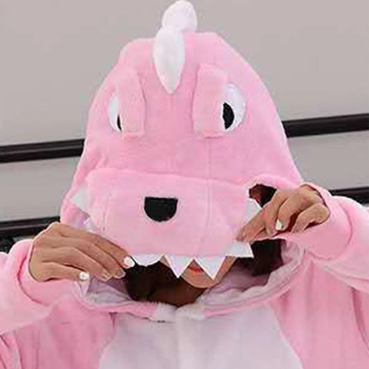 Pink Dinosaur Women's Pajama Onesie