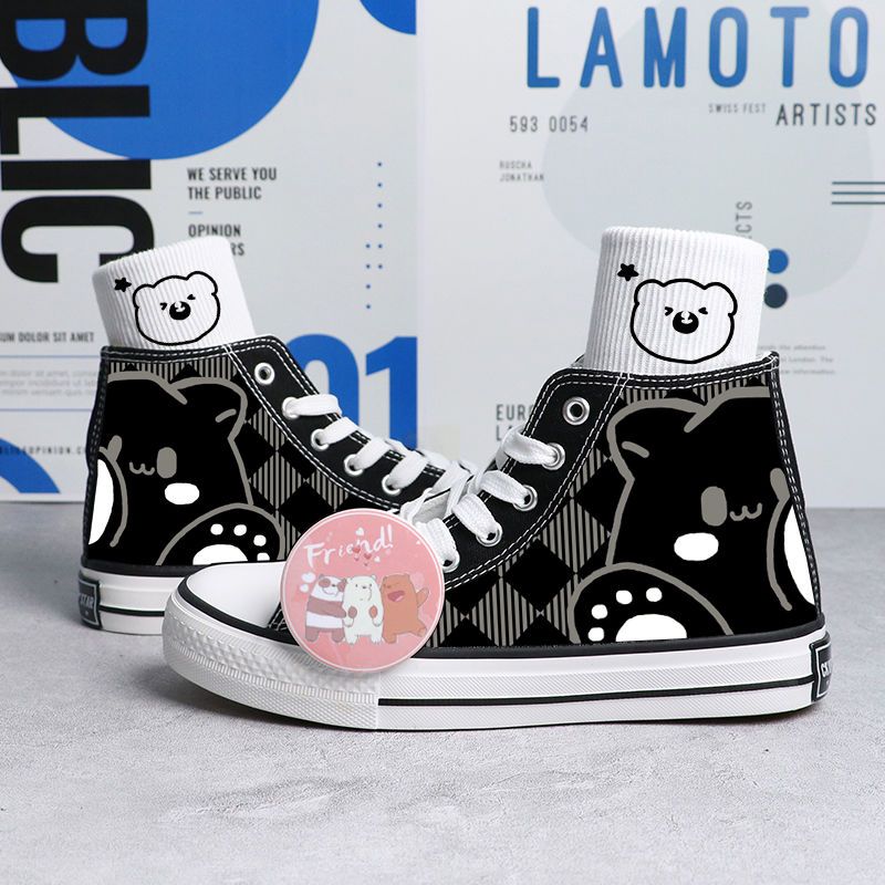 Bear Print High Tops