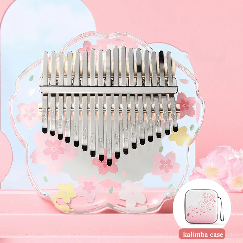 Clear Sakura Shaped Kalimba