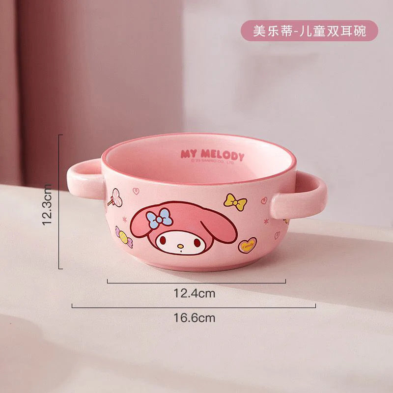 Kawaii Sanrio Ceramics Bowl with Spoon