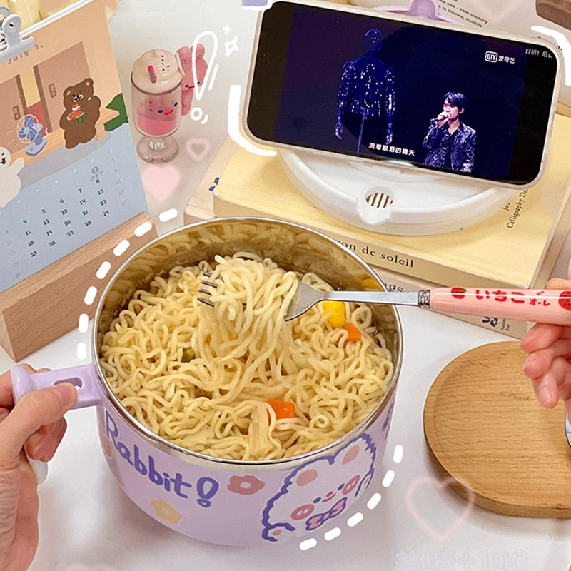 Bunny Ramen Bowl With Lid