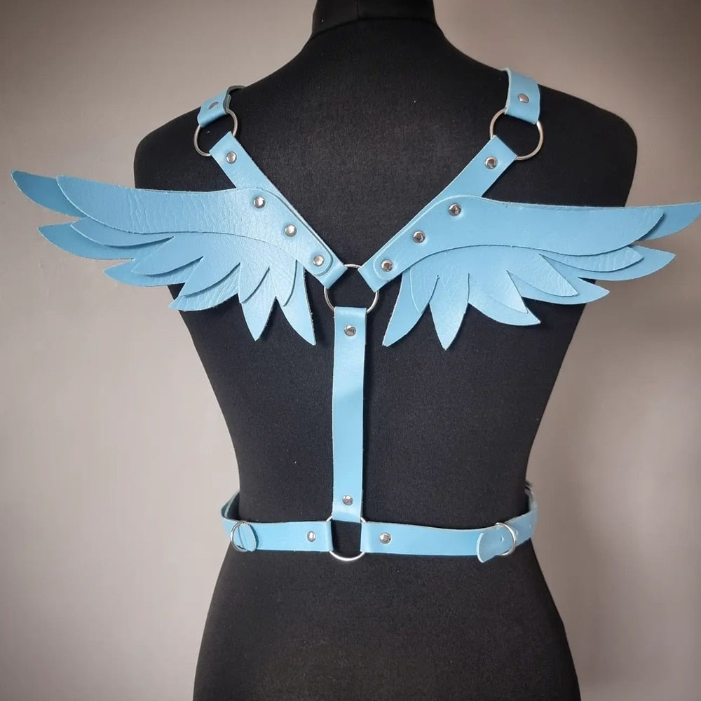 Angel Wings Leather Harness