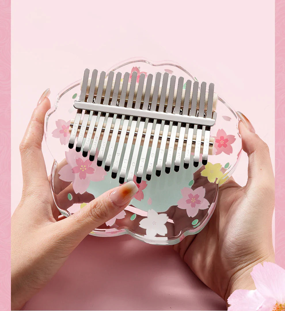 Clear Sakura Shaped Kalimba