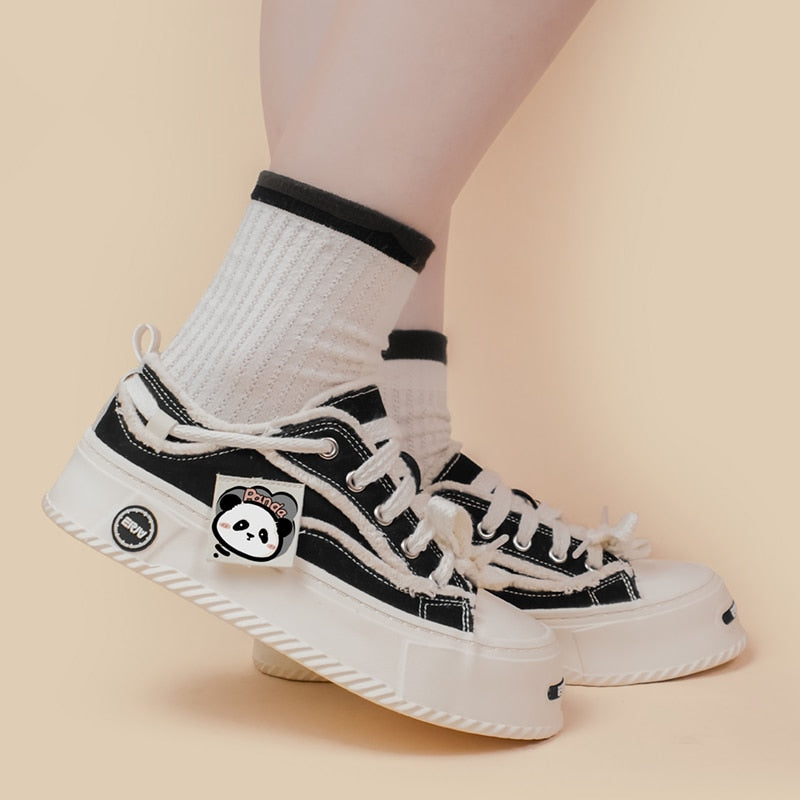 Chunky Sole Panda Sneakers