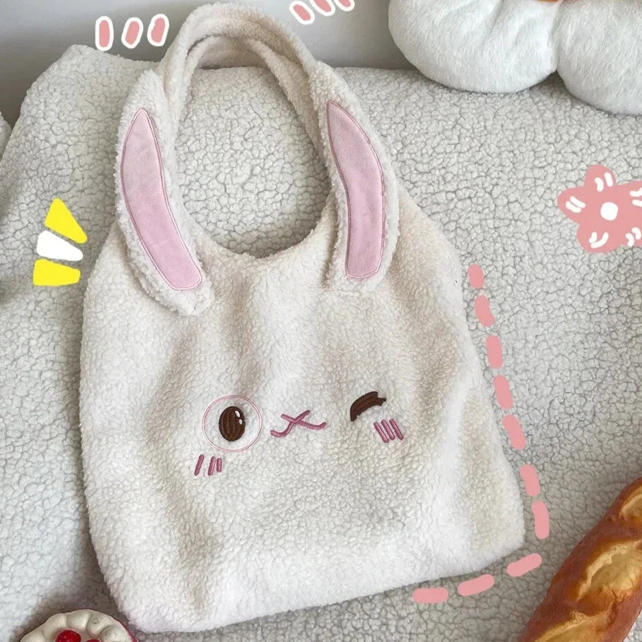 Kawaii Bunny & Bear Tote Bags