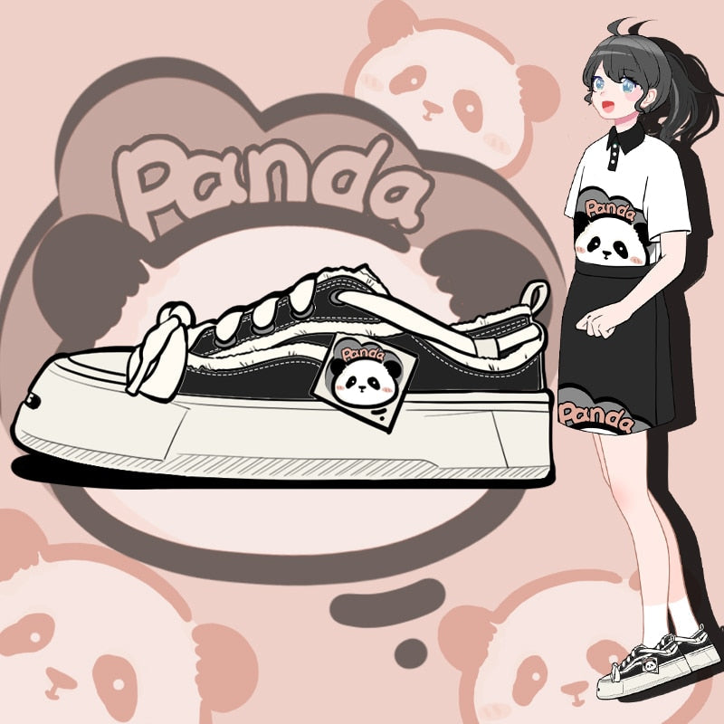 Chunky Sole Panda Sneakers