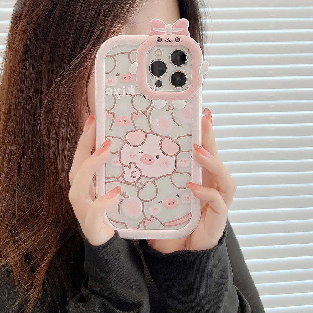 Kawaii Pigs iPhone Case