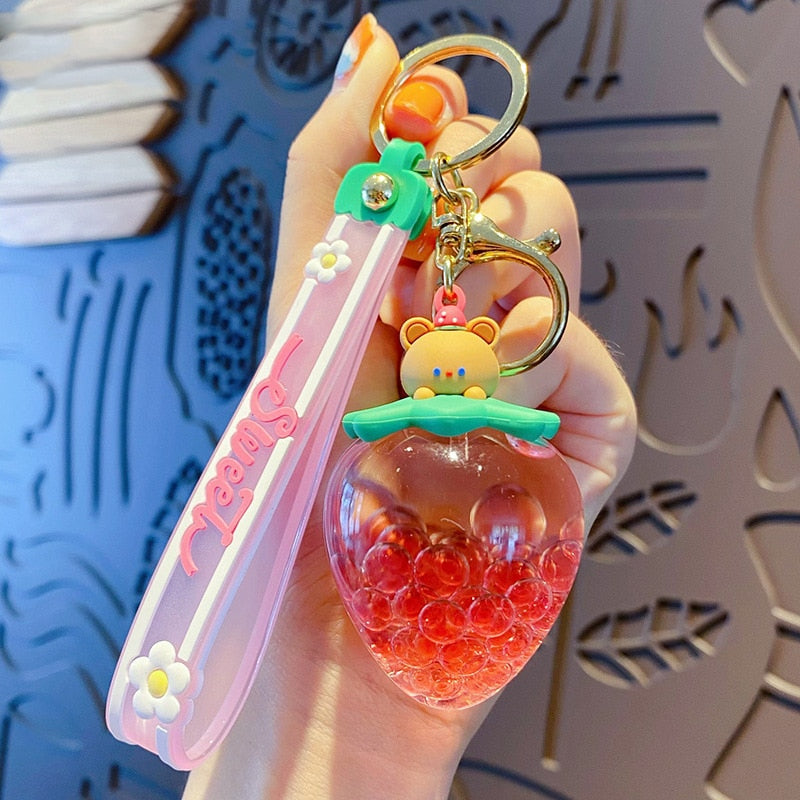 Sweet Strawberry Doll Keychain