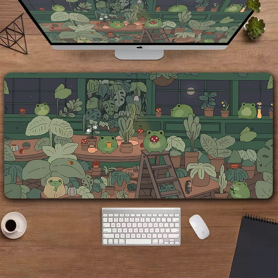 Cute Frogs Desk Pad