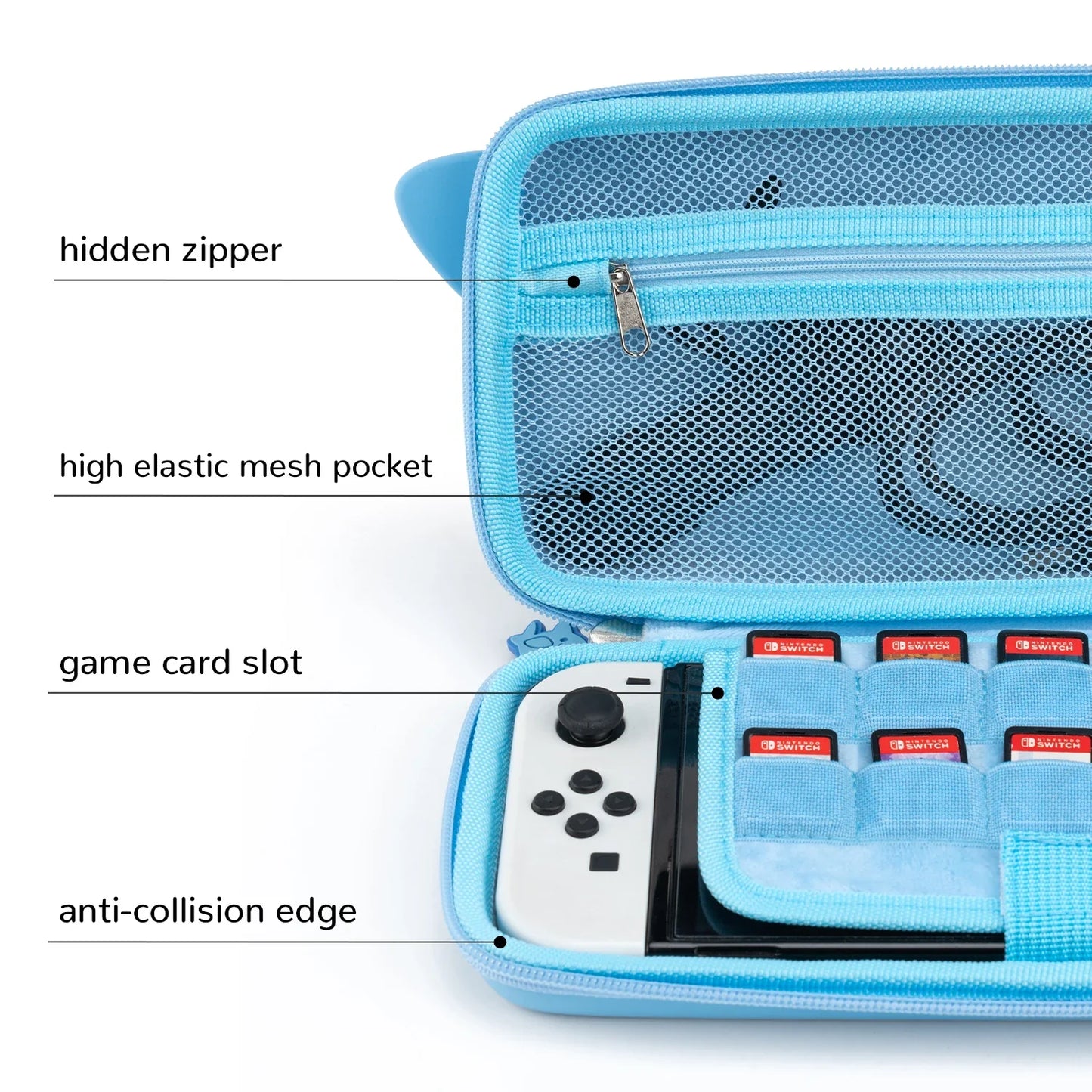 Cute Shark Nintendo Switch Protective Carrying Case