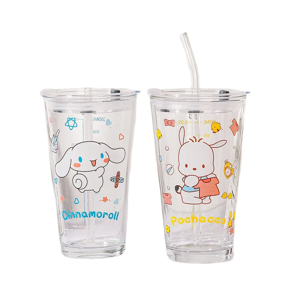 Sanrio Glass Straw Cup