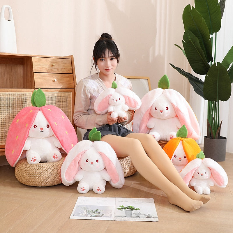 Carrot and Strawberry Bunny Plushies