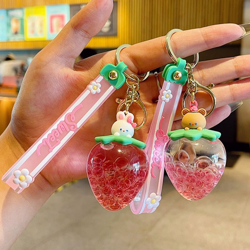 Sweet Strawberry Doll Keychain