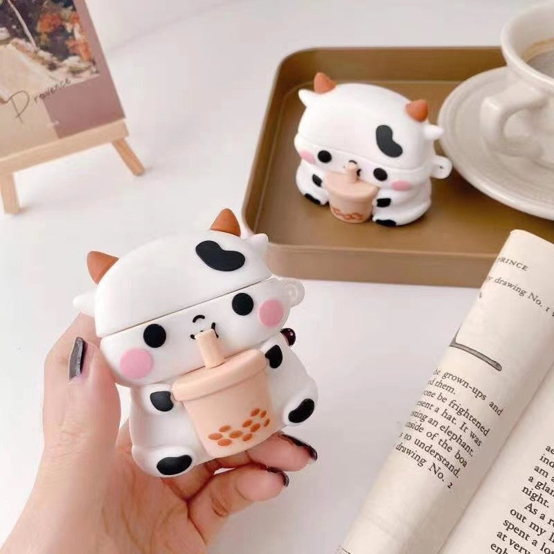 Boba Tea Cow AirPods Case