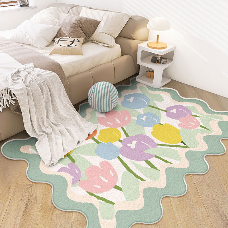 Pastel Tulips Floor Rug