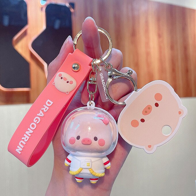 Astro Pig Keychain