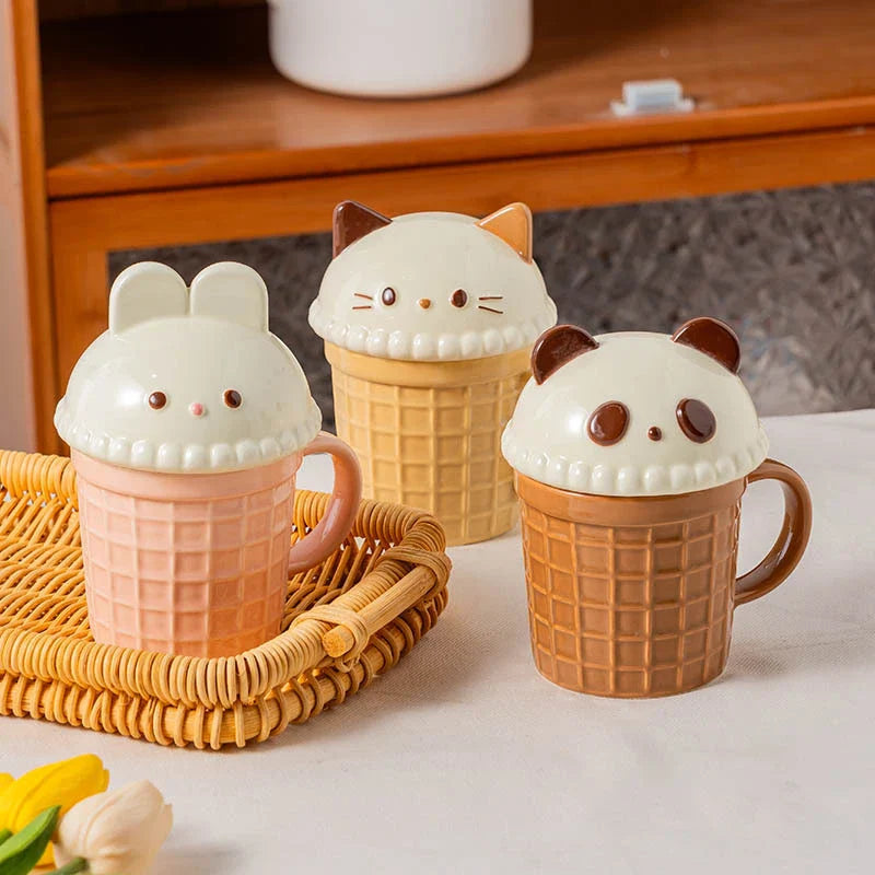 Cute Animal Ice Cream Mugs