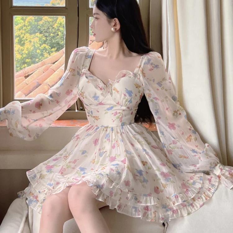 Floral Chiffon Dress