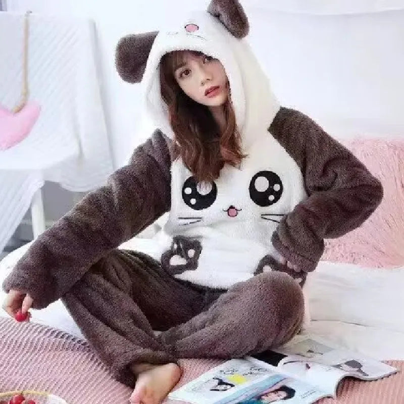 Hamster Hoodie Fleece Pajamas