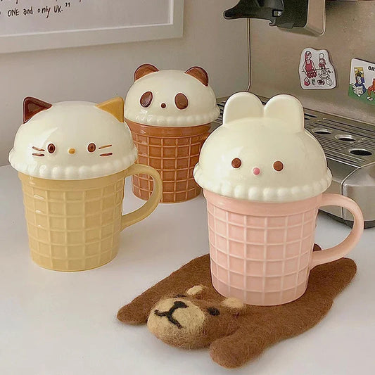 Cute Animal Ice Cream Mugs