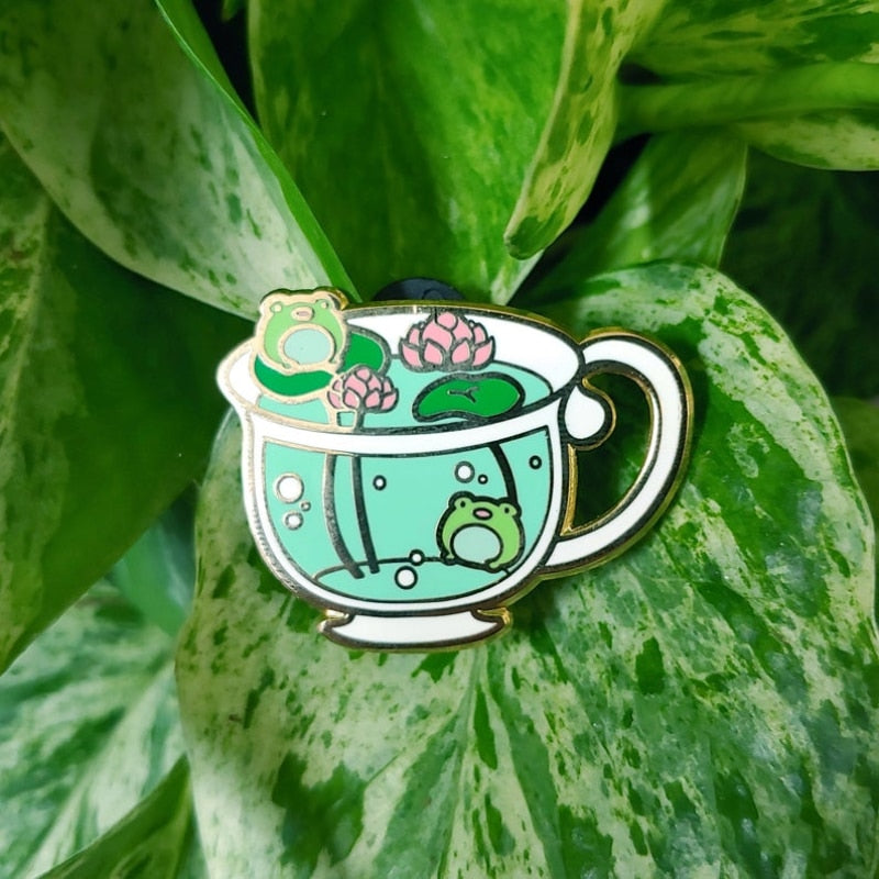 Happy Frog Enamel Pins