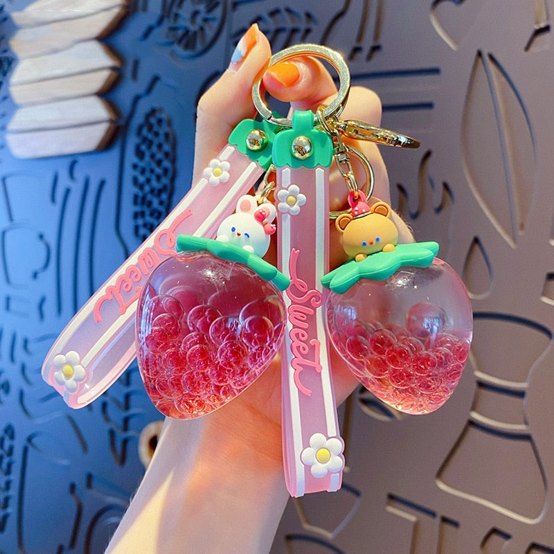 Sweet Strawberry Doll Keychain