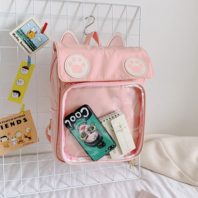 Clear Pocket Cat Backpack