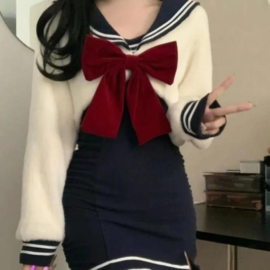 Long Sleeve Sailor Mini Dress