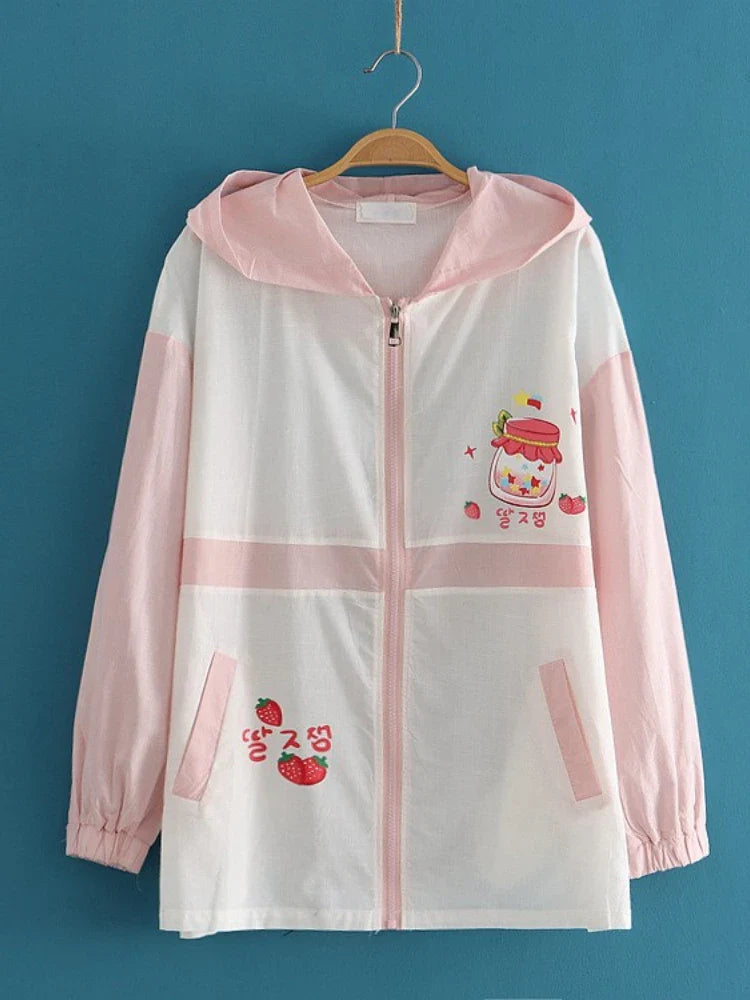 Strawberry Jam Thin Summer Jacket