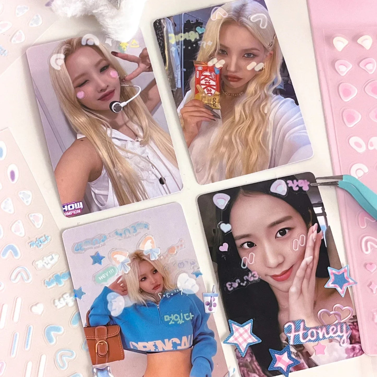 Cute Bunny Photo Card Stickers