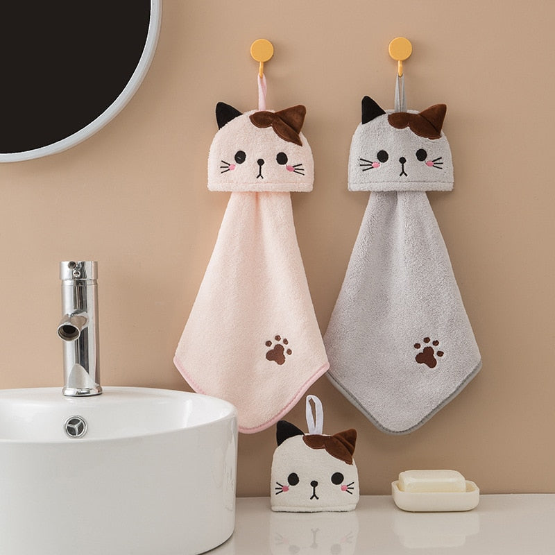 Cat Hand Towels