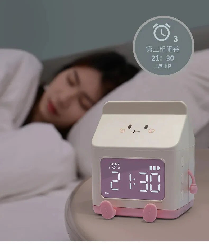 Cute Milk Carton Alarm Clock