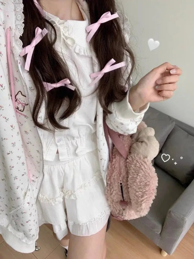 Harajuku Sweet Floral Hoodie