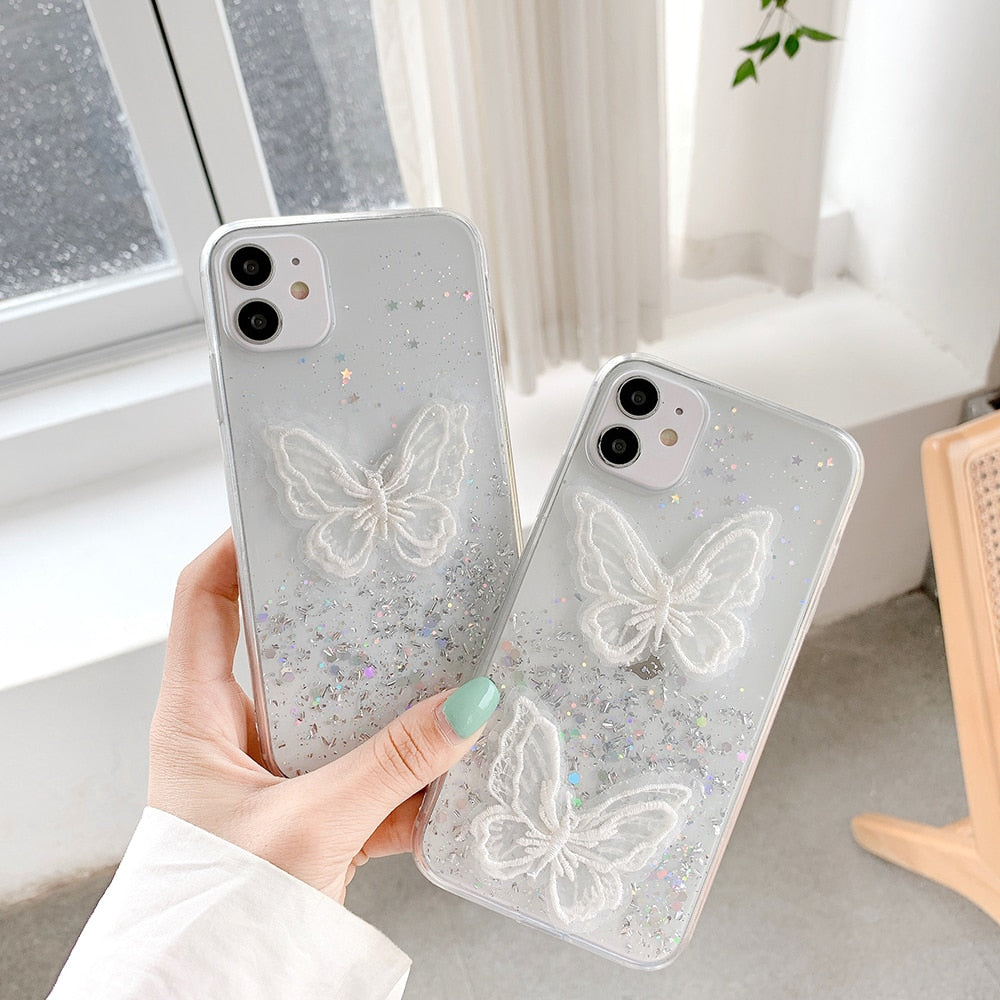 Glitter Star Butterfly iPhone Cases