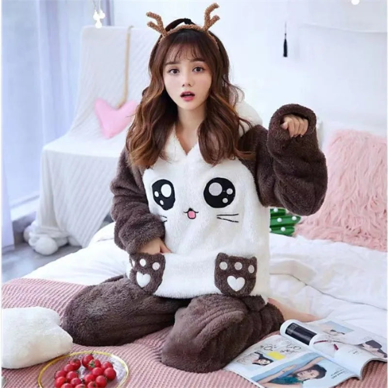 Hamster Hoodie Fleece Pajamas