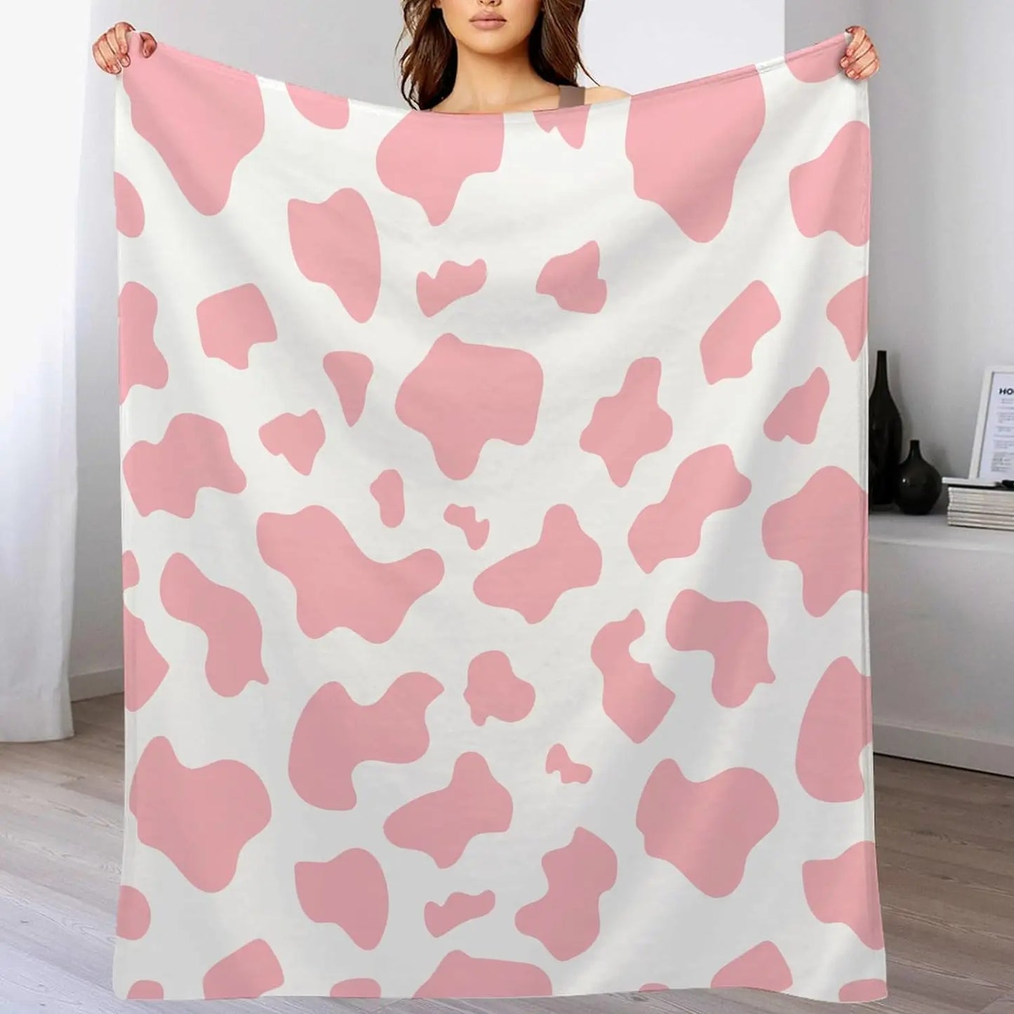 Cow Print Flannel Blanket